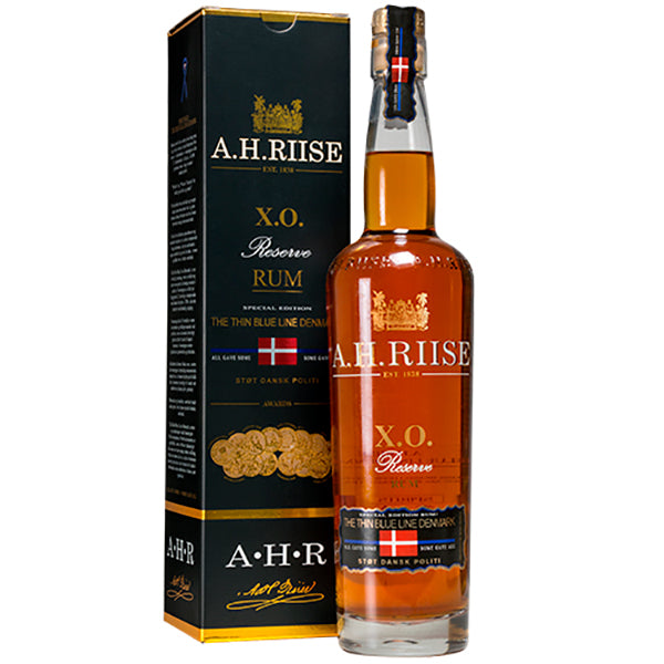 A.H. RIISE X.O. THE THIN BLUE LINE RESERVE RUM